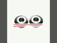 Grinding Cone Gear Set High Precision Helical Teeth Untuk Robot