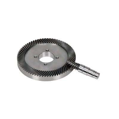 Hypoid Spiral Bevel Gear Stabil Transmisi halus Rasio reduksi tinggi 16 Gigi 18 Gigi