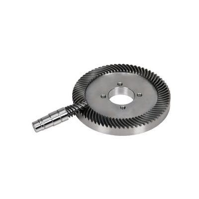 Hypoid Spiral Bevel Gear Stabil Transmisi halus Rasio reduksi tinggi 16 Gigi 18 Gigi