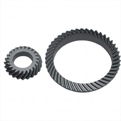 28 Gigi 90 derajat Spiral Bevel Gear Load Heavy Pinion Crown Gear Untuk Penerbangan