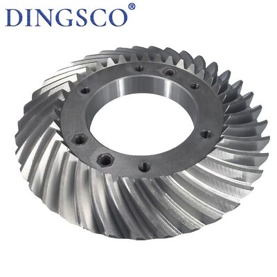 Heavy Duty Spiral Bevel Crown Wheel Flange Tipe Differential Gear Untuk Mesin Industri